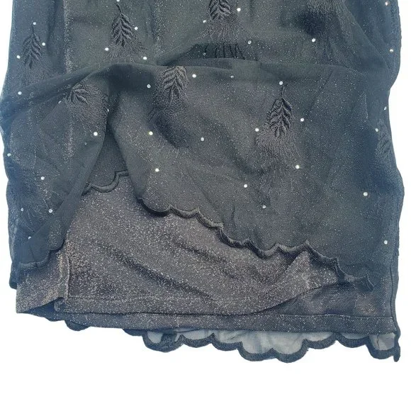 90s/Y2K Vintage Black Lace Up Back Maxi Dress - Picture 13 of 13